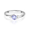 Pierścionek W0346B Tanzanit 0,35ct białe złoto