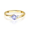 Pierścionek W0346B Tanzanit 0,35ct żółte złoto