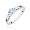 Pierścionek W0222 Diament Laboratoryjny niebieski 0,30ct białe złoto