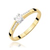 Pierścionek W0258 Diament Laboratoryjny 0,15ct żółte złoto