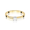 Pierścionek W0258 Diament Laboratoryjny 0,15ct żółte złoto