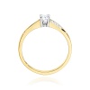 Pierścionek W0258 Diament Laboratoryjny 0,15ct żółte złoto