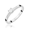 Pierścionek W0258 Diament Laboratoryjny 0,15ct białe złoto