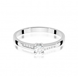 Pierścionek W0258 Diament Laboratoryjny 0,15ct białe złoto