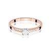 Pierścionek W0258 Diament Laboratoryjny 0,15ct różowe złoto