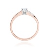 Pierścionek W0258 Diament Laboratoryjny 0,15ct różowe złoto