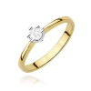 Pierścionek W0256 Diament laboratoryjny 0,20ct żółte złoto