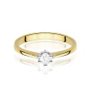 Pierścionek W0256 Diament laboratoryjny 0,20ct żółte złoto