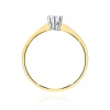 Pierścionek W0256 Diament laboratoryjny 0,20ct żółte złoto