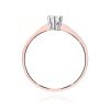 Pierścionek W0256 Diament laboratoryjny 0,20ct różowe złoto