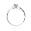 Pierścionek W0288 Diament Laboratoryjny niebieski 0,30ct białe złoto