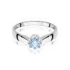 Pierścionek W0228 Diament Laboratoryjny niebieski 0,50ct białe złoto