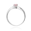 Pierścionek W0228 Diament Laboratoryjny różowy 0,30ct białe złoto