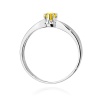 Pierścionek W0228 Diament Laboratoryjny żółty 0,30ct białe złoto