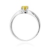 Pierścionek W0228 Diament Laboratoryjny żółty 0,50ct białe złoto