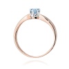 Pierścionek W0228 Diament Laboratoryjny niebieski 0,50ct różowe złoto