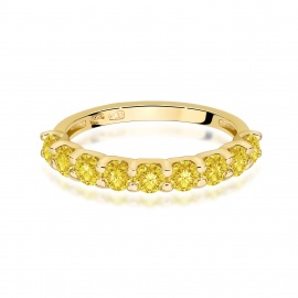 Pierścionek W0719 Diament Laboratoryjny Żółty żółte złoto