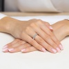 Pierścionek W0719 Diament Laboratoryjny Niebieski białe złoto