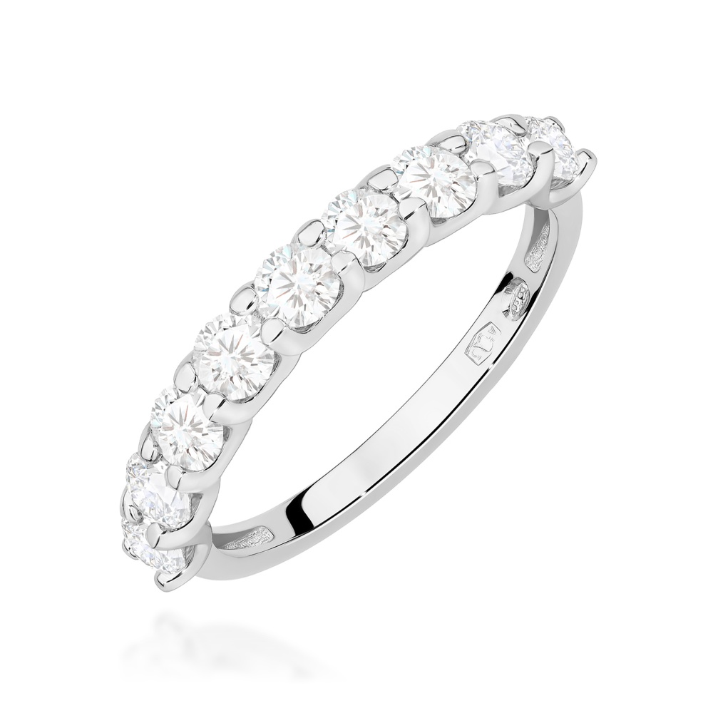 Pierścionek W0719 Diament laboratoryjny białe złoto