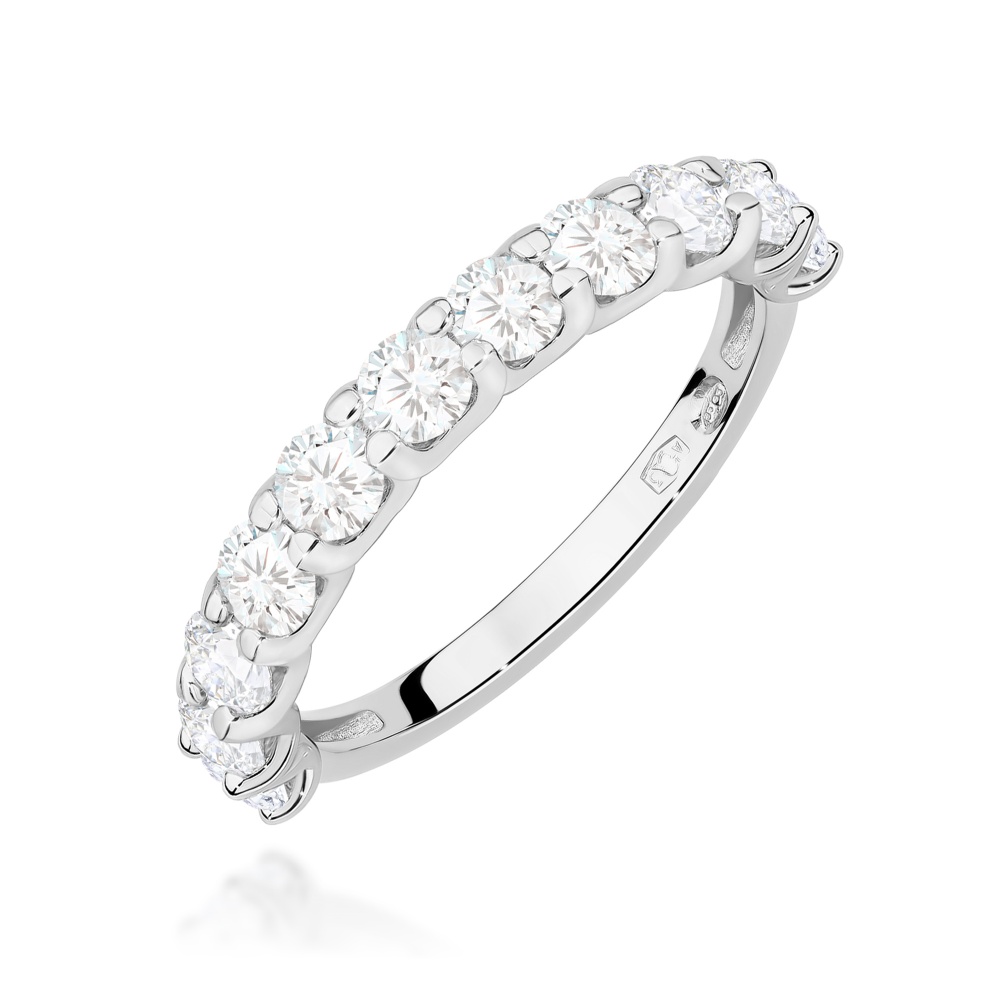 Pierścionek W0720 Diament laboratoryjny białe złoto