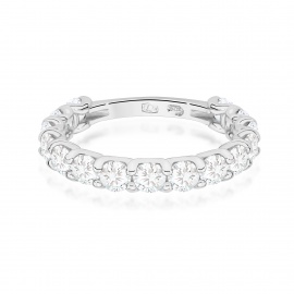 Pierścionek W0722 Diament Laboratoryjny Różowy białe złoto