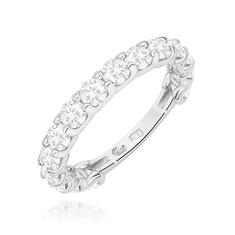 Pierścionek W0722 Diament laboratoryjny białe złoto