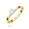 Pierścionek W0715 Diament 0,15ct żółte złoto