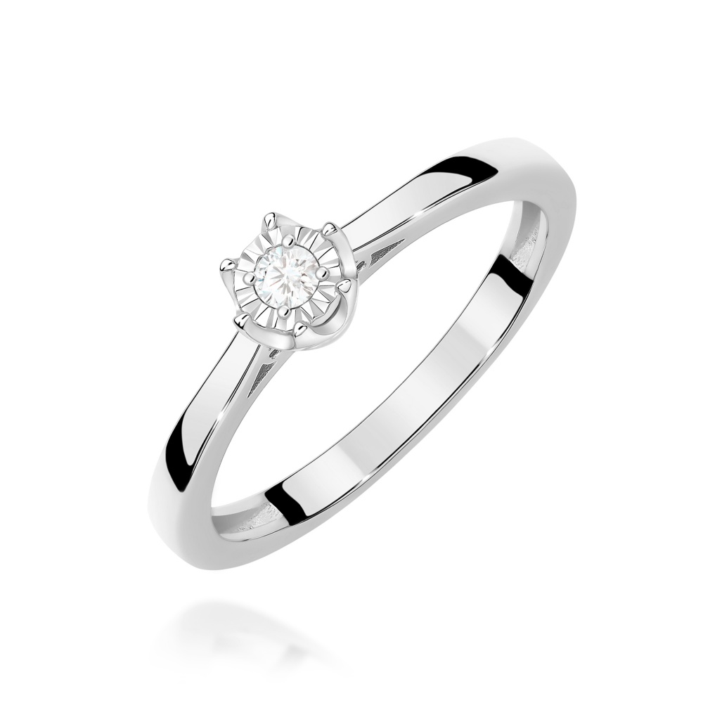 Pierścionek W0715 Diament 0,05ct białe złoto