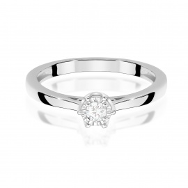 Pierścionek W0715 Diament 0,08ct białe złoto