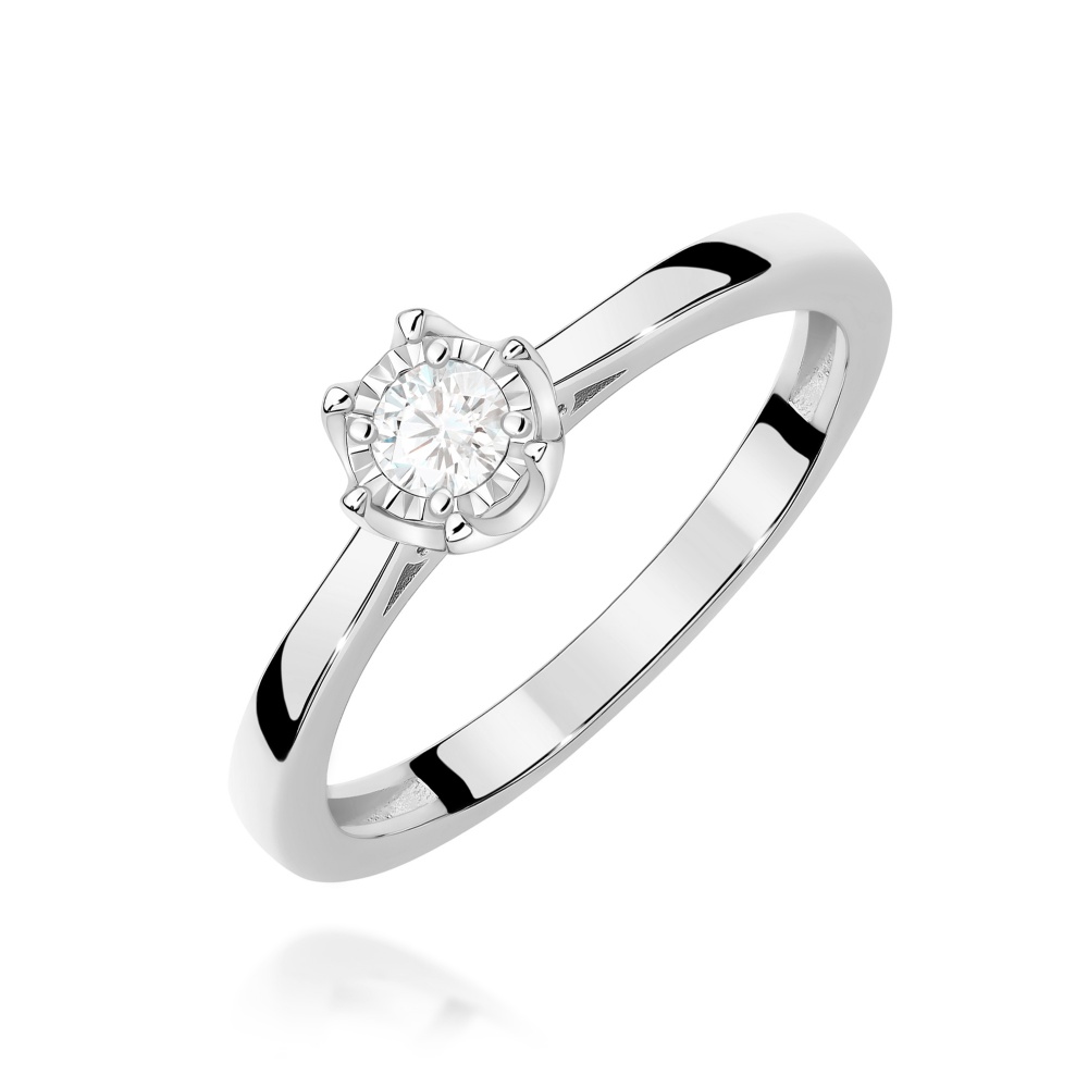 Pierścionek W0715 Diament 0,20ct białe złoto