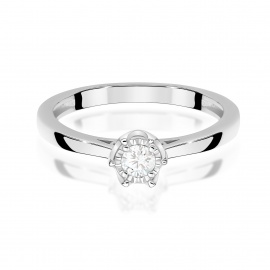 Pierścionek W0715 Diament 0,20ct białe złoto