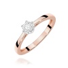 Pierścionek W0715 Diament 0,05ct różowe złoto