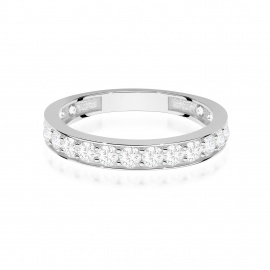 Pierścionek W0726 z diamentami białe złoto